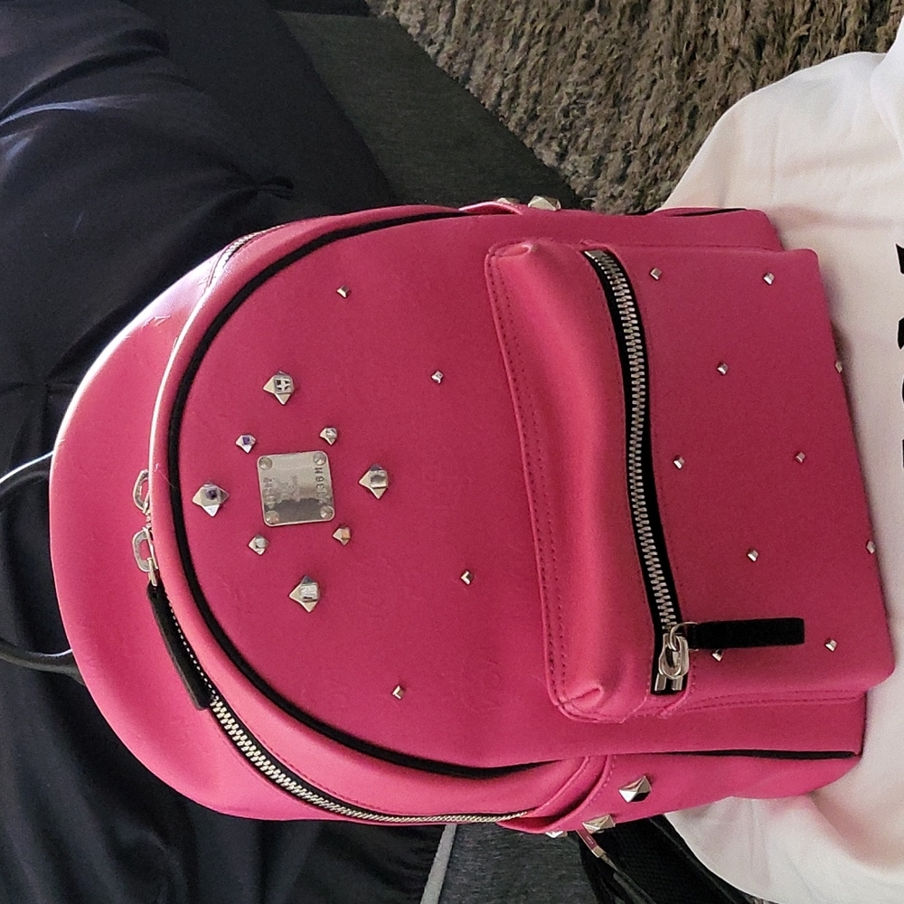 MCM hot pink backpack